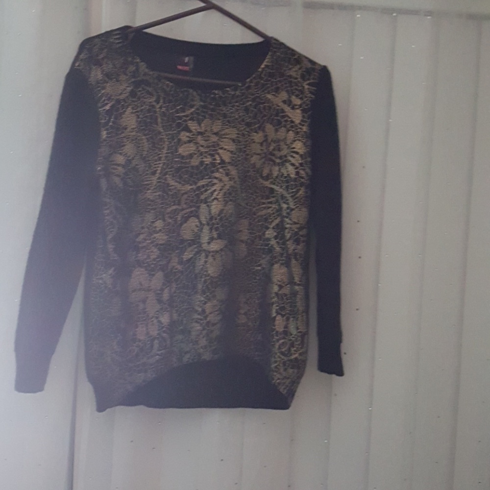 Women's black and gold sweater